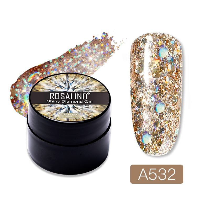 Gel Nail Polish Glitter Paint Hybrid