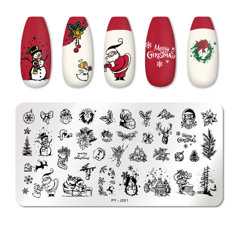 12X6cm Nail Art Templates Stamping Design