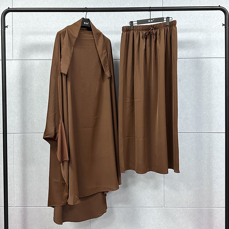 Jilbab 2 Piece Set Muslim Women Hijab Dress