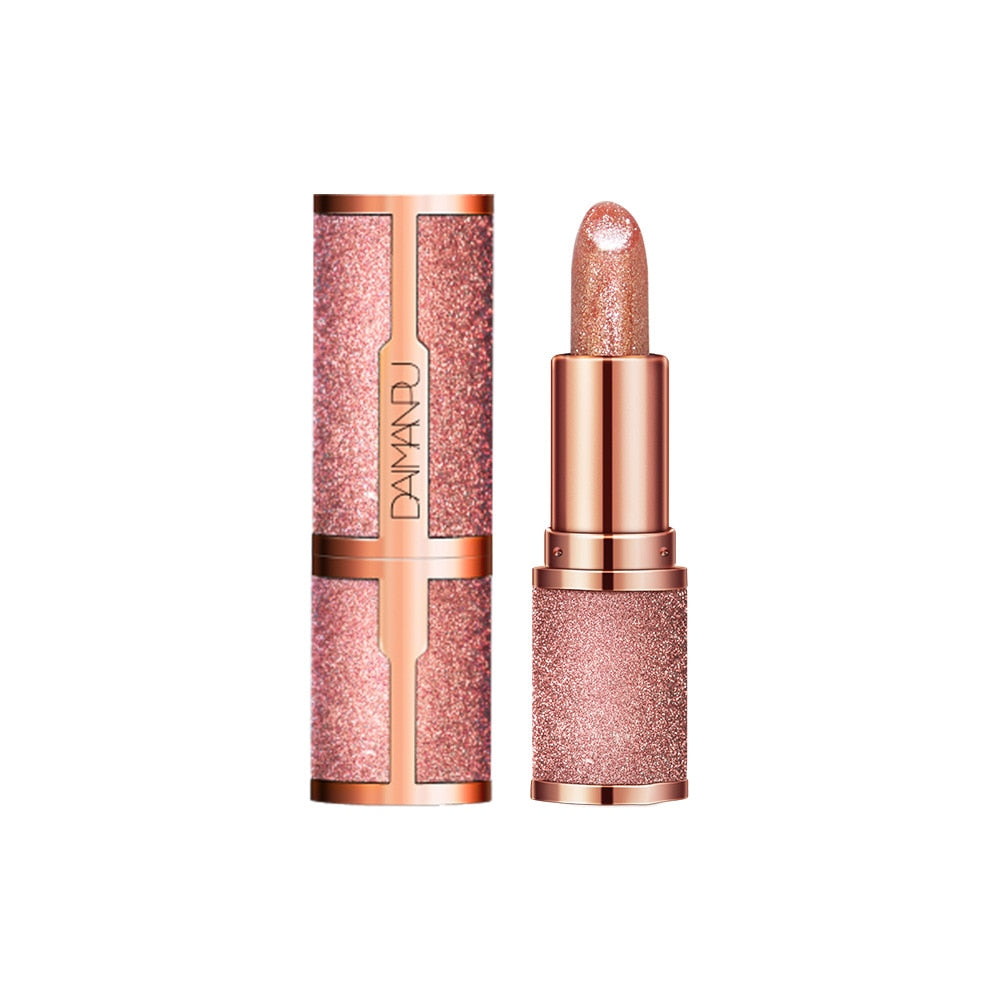 Color Changing Glitter Lipstick - Waterproof Long Lasting Matte Lip Tint Red Pink