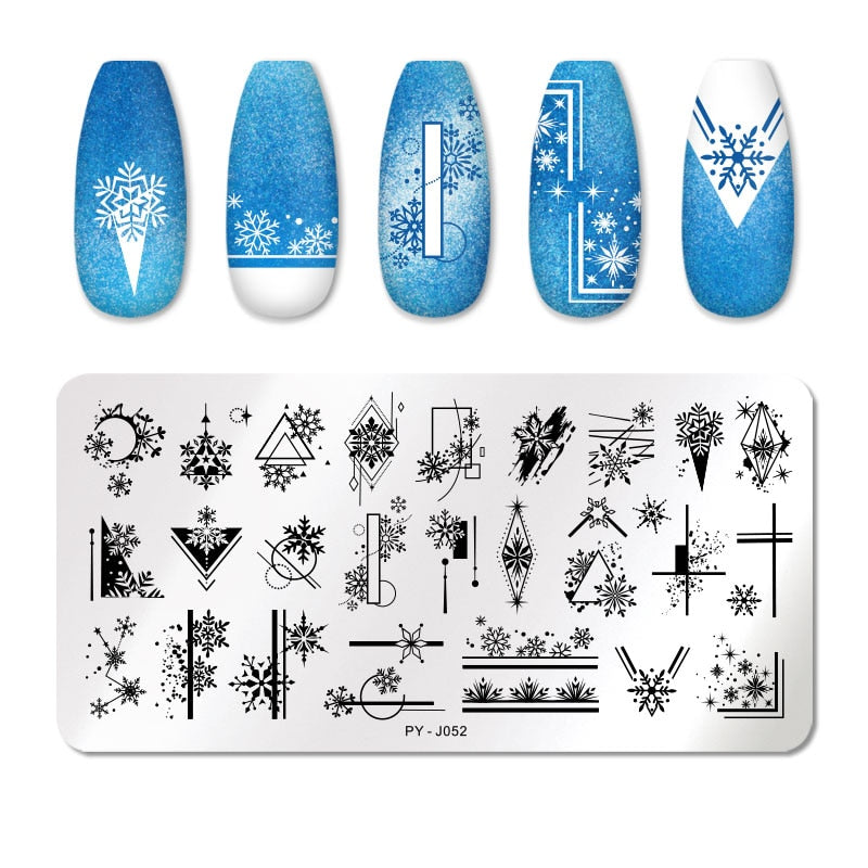 12X6cm Nail Art Templates Stamping Design