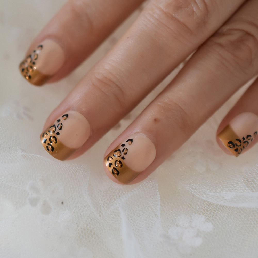 Salon Acrylic Press On French Nails Short Length