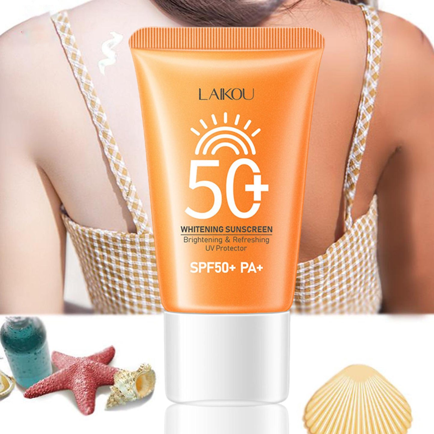 SPF 50+ Facial Body Whitening Sun Cream Anti Oxidant Anti-Aging