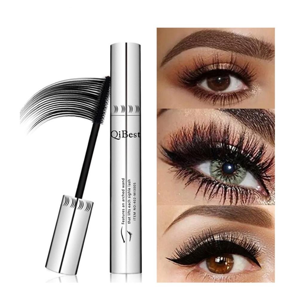 Black Mascara Eyelashes 4D Silky Lengthening Makeup Waterproof Volume