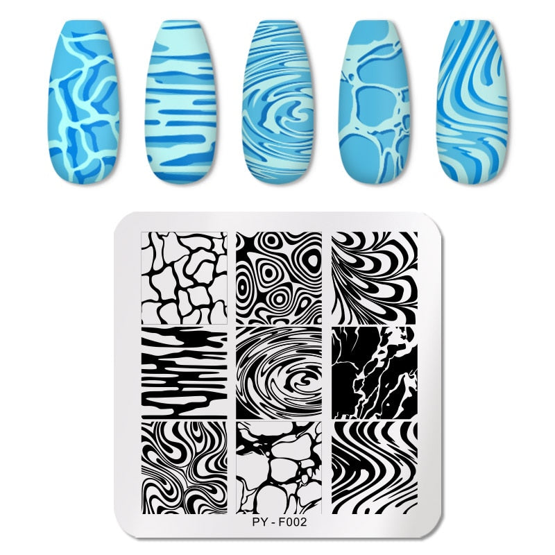 12X6cm Nail Art Templates Stamping Design