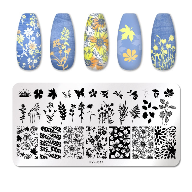 12X6cm Nail Art Templates Stamping Design