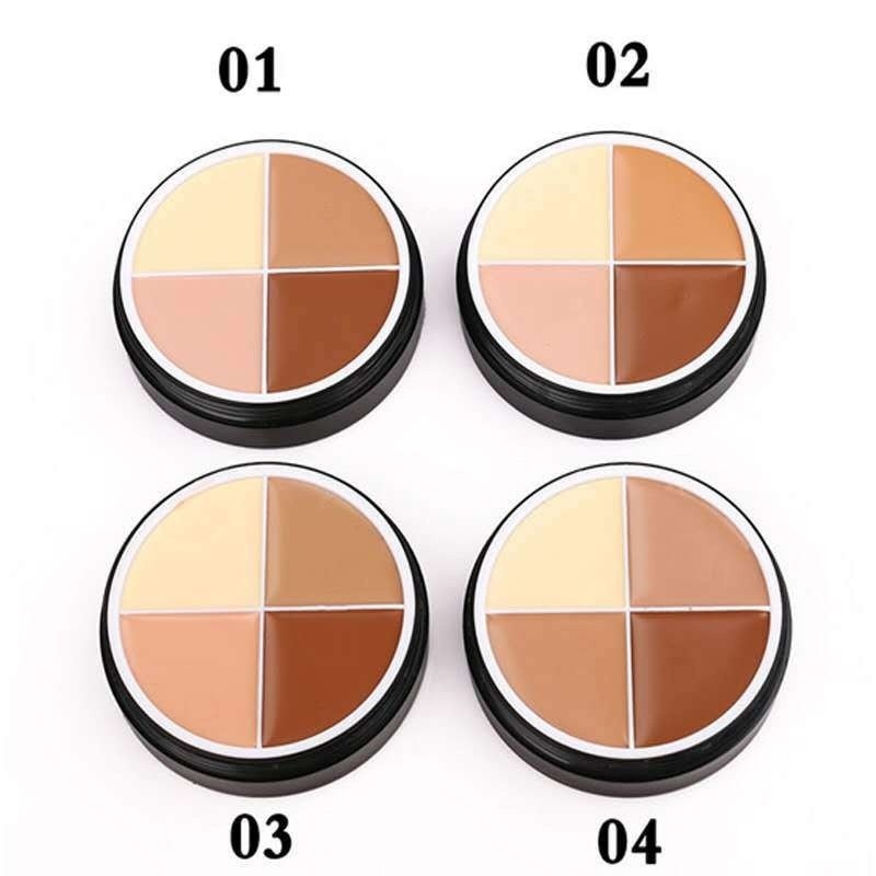 4 Colors Concealer Oil Control Full Cover Long-lasting Moisturizing Repairing Clear Smooth