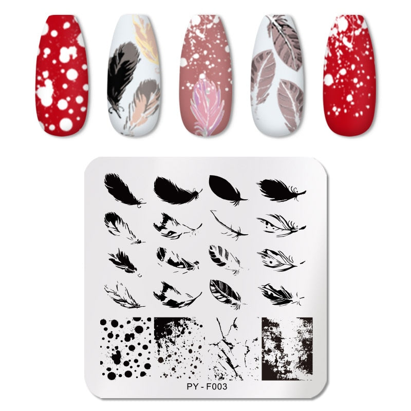 12X6cm Nail Art Templates Stamping Design