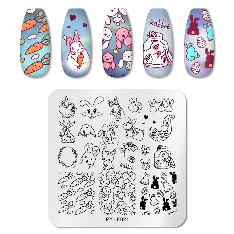 12X6cm Nail Art Templates Stamping Design