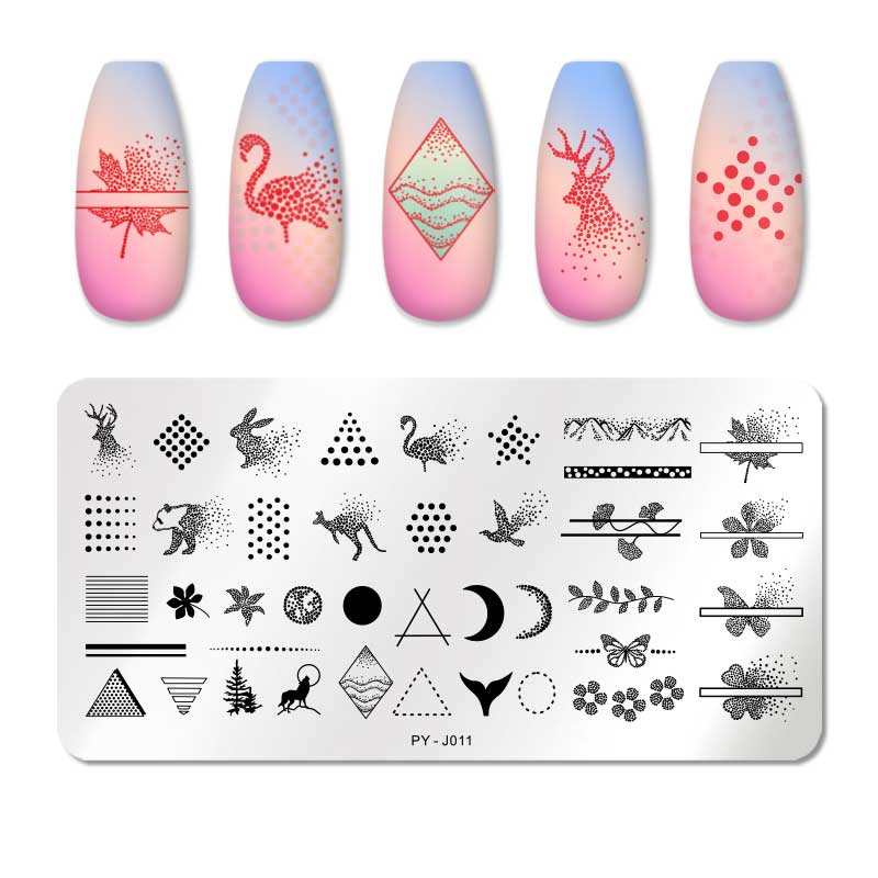 12X6cm Nail Art Templates Stamping Design