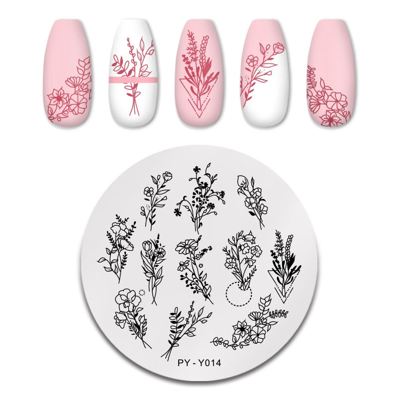 12X6cm Nail Art Templates Stamping Design