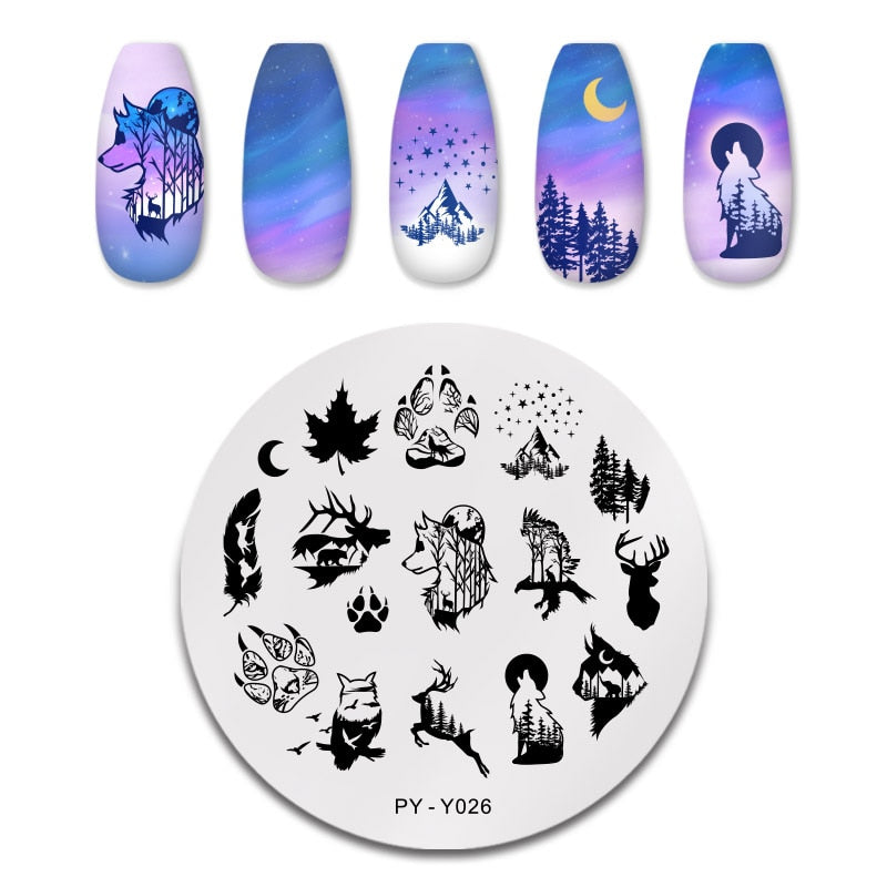 12X6cm Nail Art Templates Stamping Design