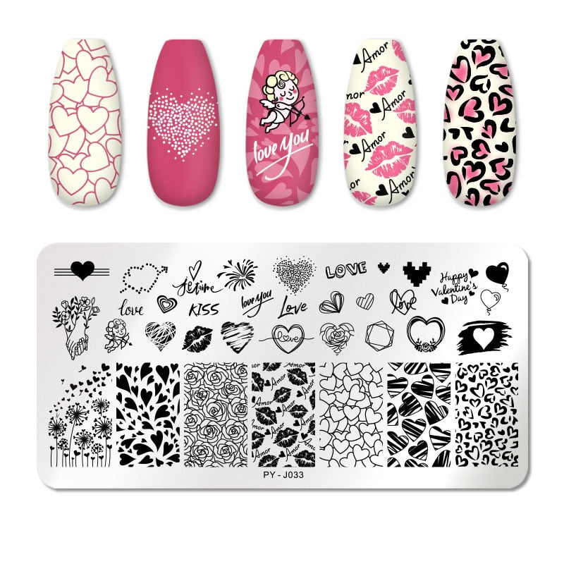 12X6cm Nail Art Templates Stamping Design