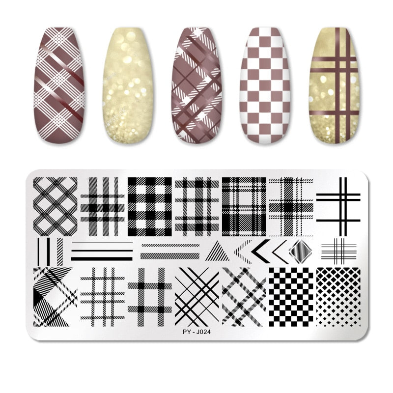 12X6cm Nail Art Templates Stamping Design