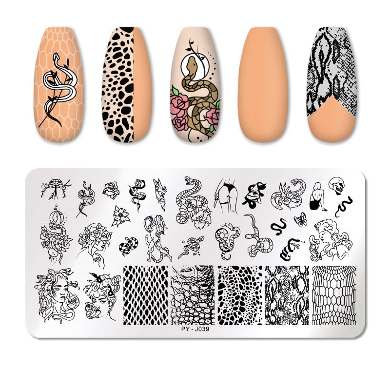 12X6cm Nail Art Templates Stamping Design