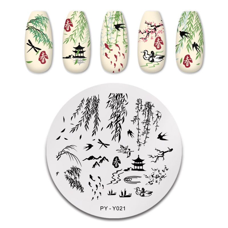 12X6cm Nail Art Templates Stamping Design