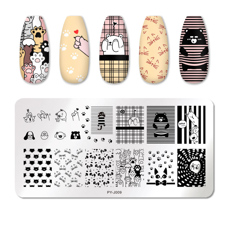 12X6cm Nail Art Templates Stamping Design