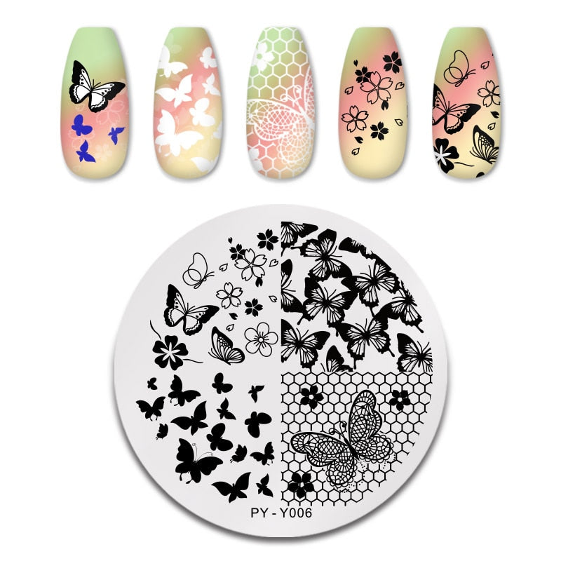 12X6cm Nail Art Templates Stamping Design