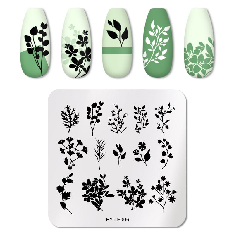 12X6cm Nail Art Templates Stamping Design