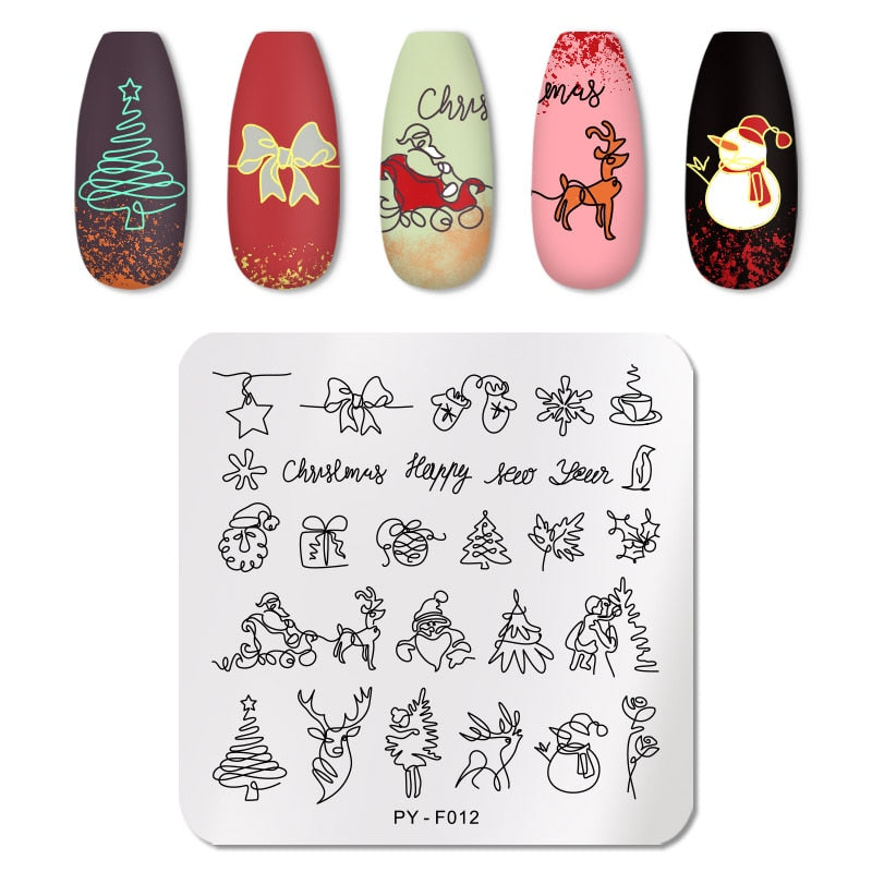 12X6cm Nail Art Templates Stamping Design