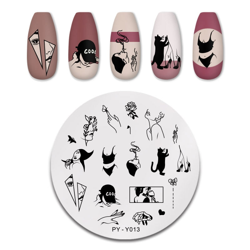 12X6cm Nail Art Templates Stamping Design