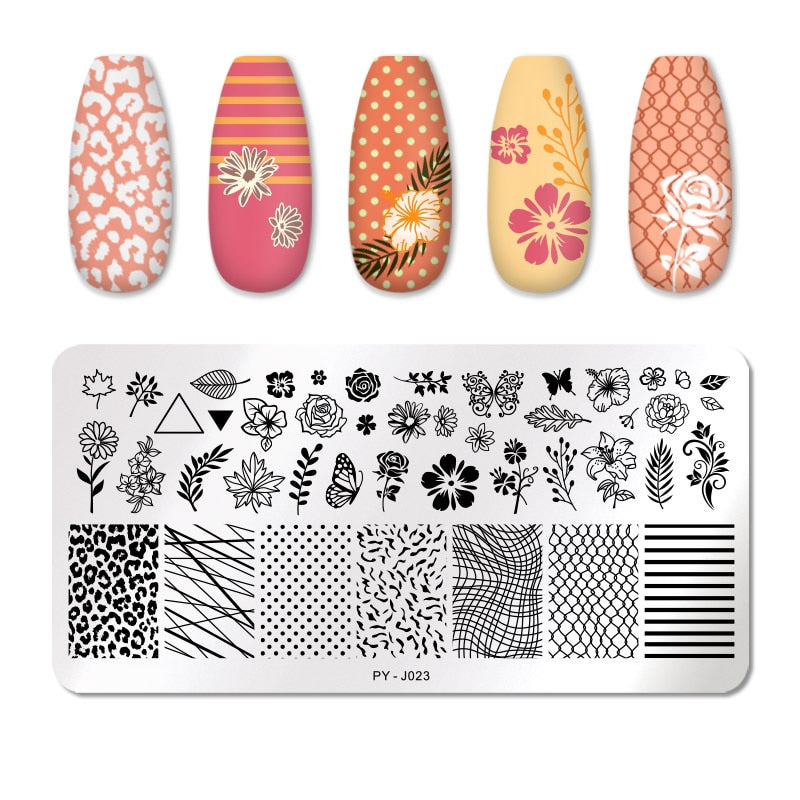 12X6cm Nail Art Templates Stamping Design