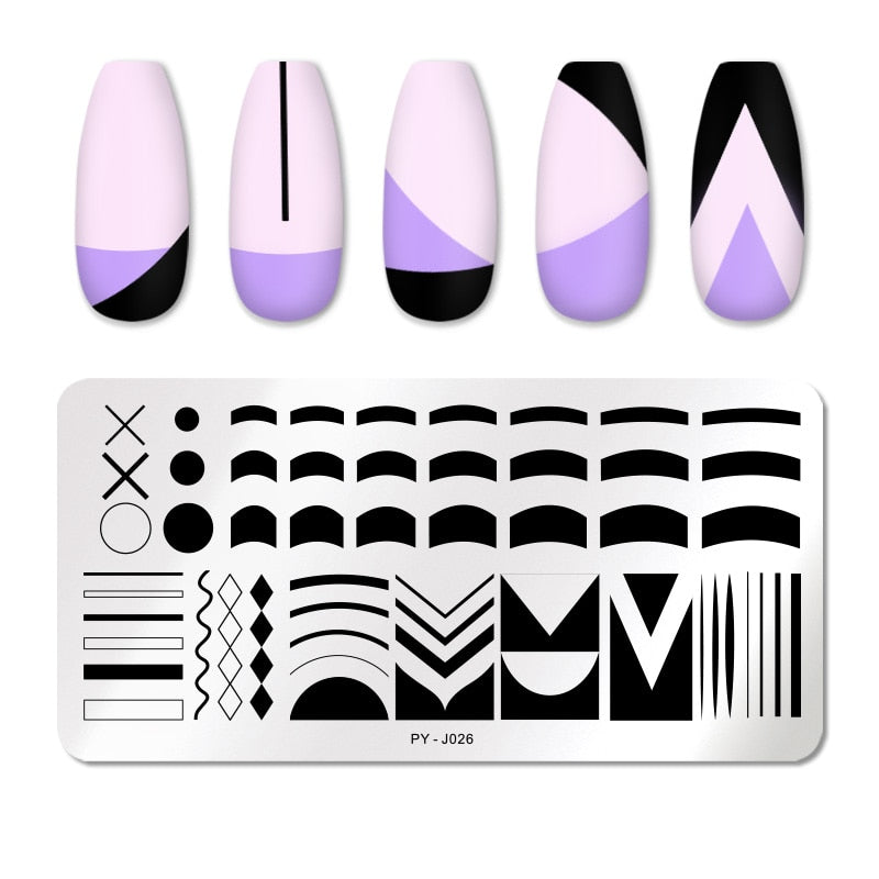 12X6cm Nail Art Templates Stamping Design