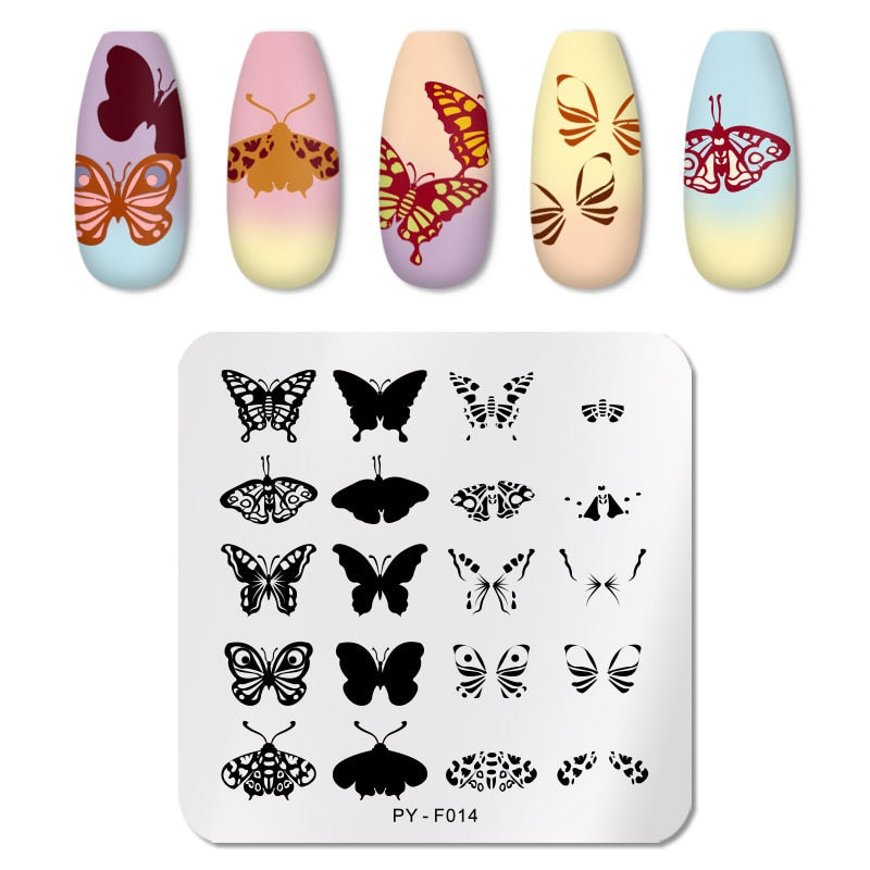 12X6cm Nail Art Templates Stamping Design