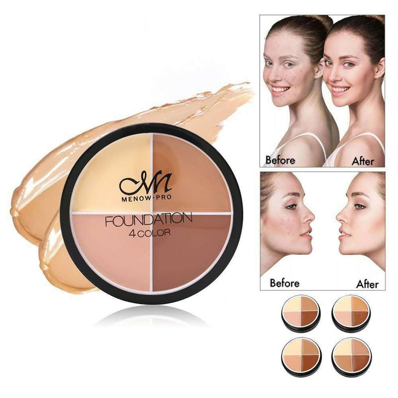 4 Colors Concealer Oil Control Full Cover Long-lasting Moisturizing Repairing Clear Smooth