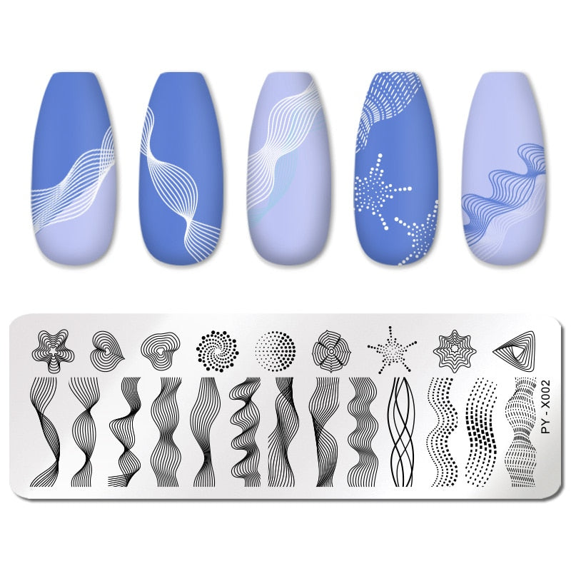 12X6cm Nail Art Templates Stamping Design