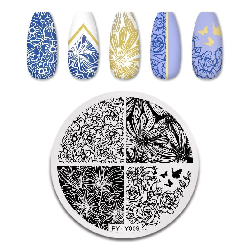 12X6cm Nail Art Templates Stamping Design