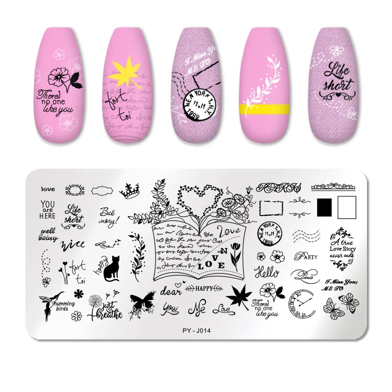 12X6cm Nail Art Templates Stamping Design