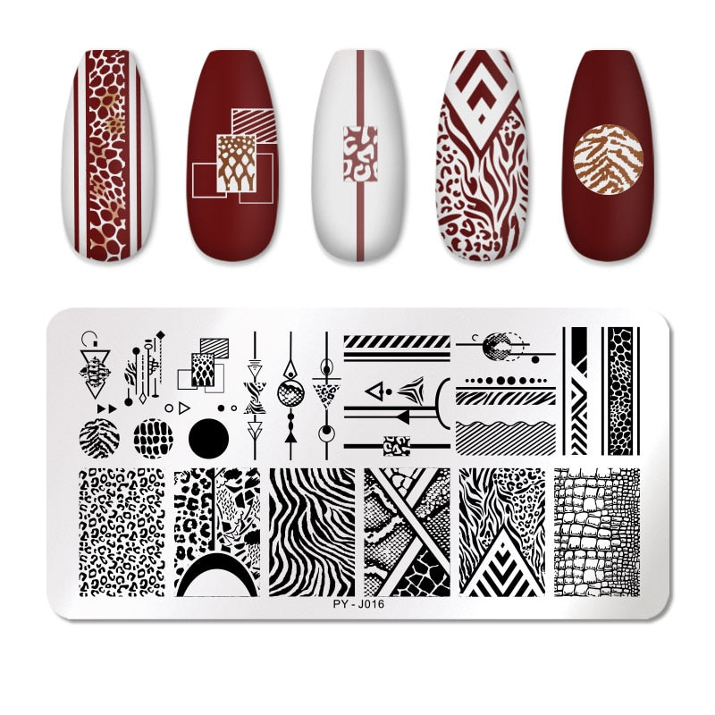 12X6cm Nail Art Templates Stamping Design