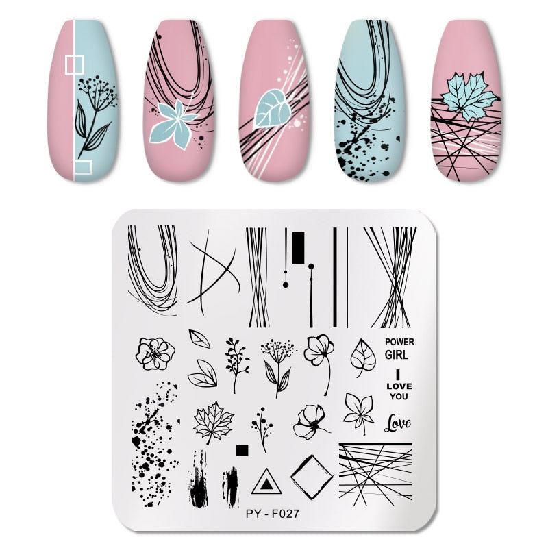 12X6cm Nail Art Templates Stamping Design