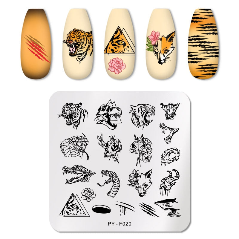 12X6cm Nail Art Templates Stamping Design