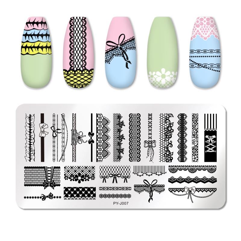 12X6cm Nail Art Templates Stamping Design