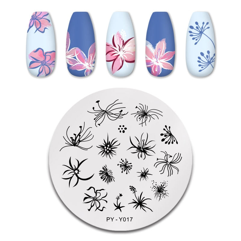 12X6cm Nail Art Templates Stamping Design