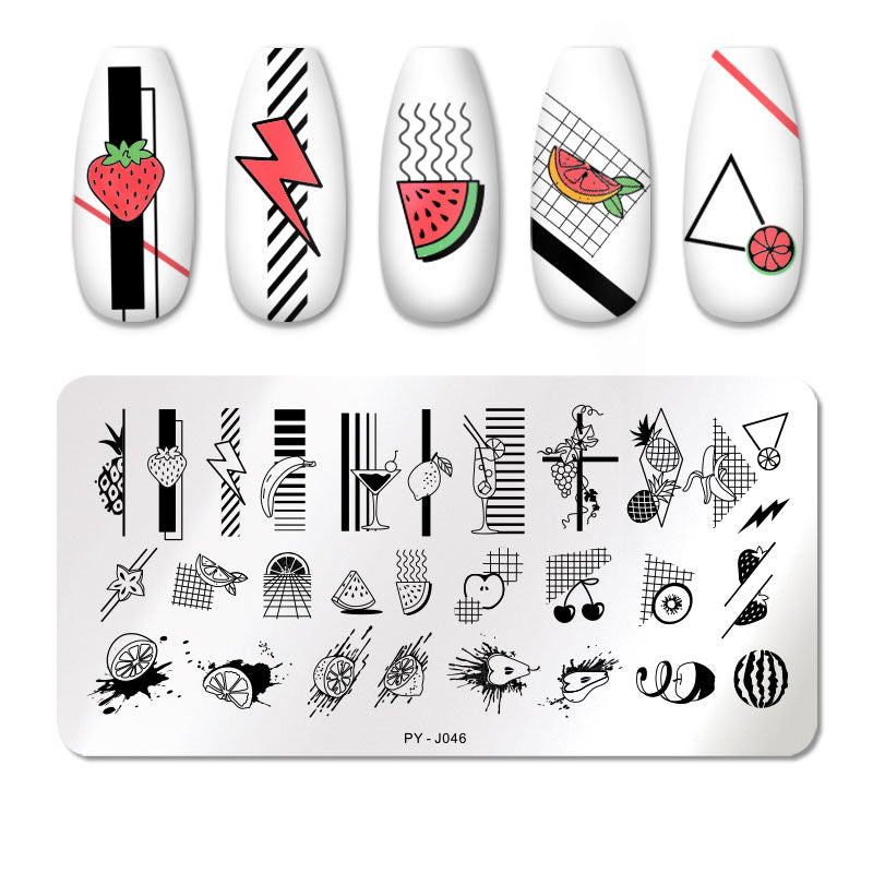 12X6cm Nail Art Templates Stamping Design