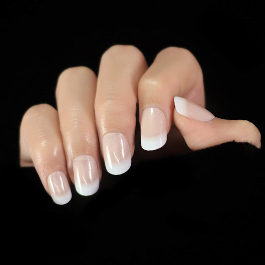 Salon Acrylic Press On French Nails Short Length