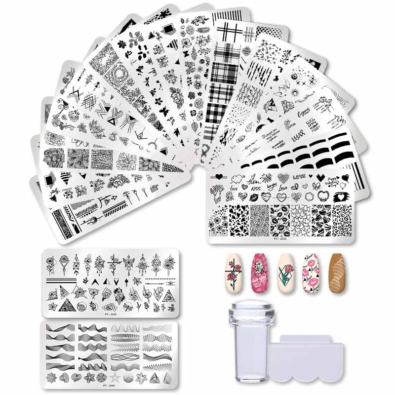 12X6cm Nail Art Templates Stamping Design